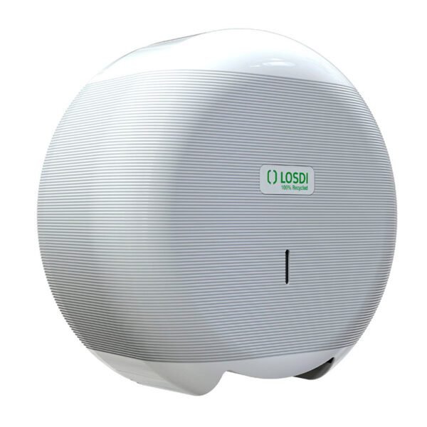 Dispensador de papel higiénico plástico 100% reciclado ECO-LUXE Blanco · CP-3006-B