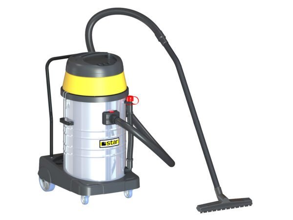 ASPIRADOR INOX.  star 60L. POLVO Y AGUA 3 MOTORES 3.600 W.