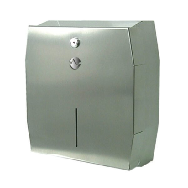 PORTARROLLOS HIGIÉNICO INDUSTRIAL PRISMÁTICO INOX BRILLO