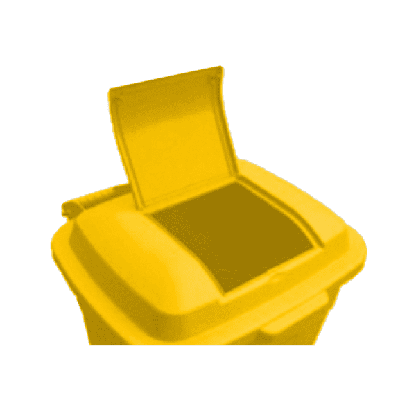 CONTENEDOR 120L CON APERTURA PEDAL AMARILLO - Imagen 2