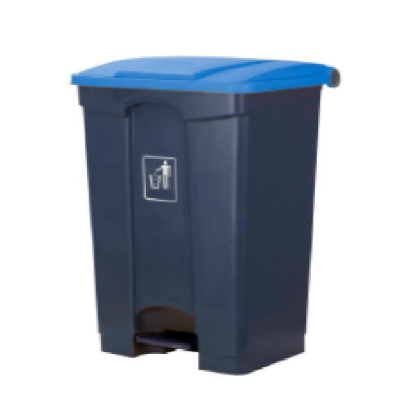 CONTENEDOR 30L GRIS (CUBO + PEDAL) + TAPA AZUL CONTENEDOR DE 30L