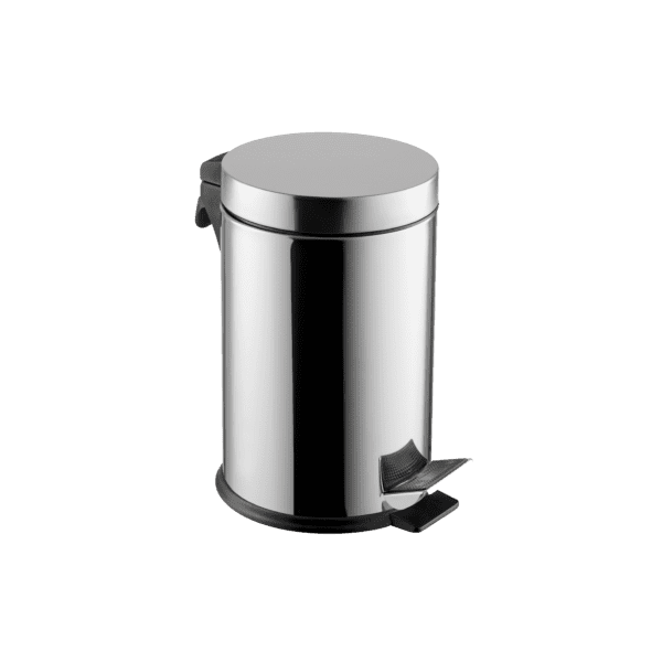 PAPELERA PEDAL INOX. BRILLO 12L