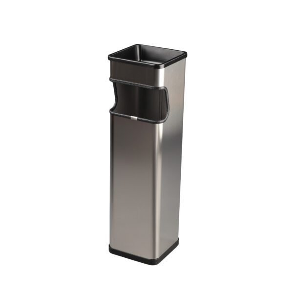 CENICERO PAPELERA CUADRADA INOX. SATIN 25L