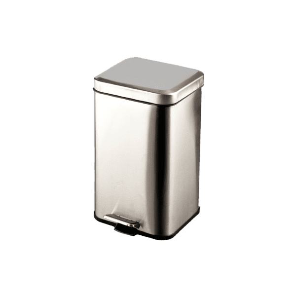 PAPELERA PEDAL 6L CUADRADA INOX. SATINADA