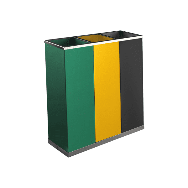PAPELERA CLASIFICACIÓN 3 CUBOS PINTADOS 3X8L