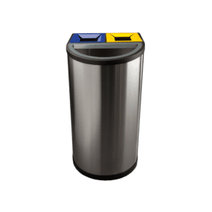 PAPELERA CLASIFICACIÓN INOX CON AROS SUJETABOLSAS