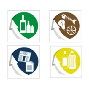 ETIQUETAS IDENTIFICACIÓN RESIDUOS (conjunto 4 etiquetas)